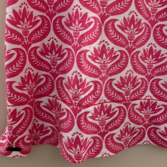 Hatley Pink and White Floral Peplum sleeve preppy dress - Picture 5 of 8